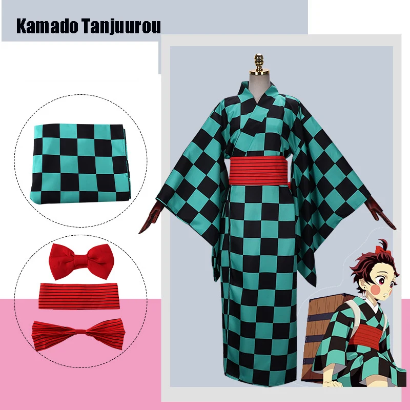 

Demon Slayer Inosuke Tanjuurou Zenitsu Cute Kimono Anime Cosplay Dresses Costume Kimetsu no Yaiba Funny Halloween Party Clothes