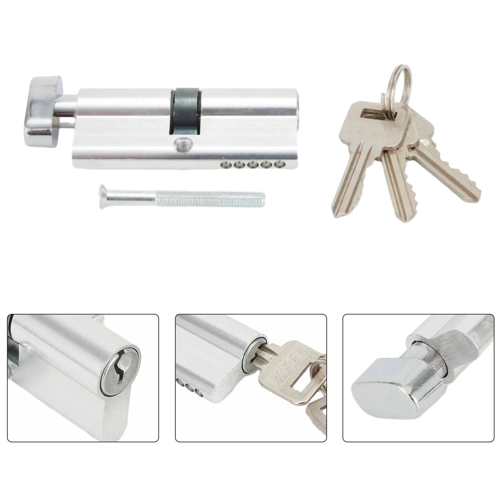 

Accessories Lock Cylinder Barrel Door Lock Cylinder Euro Anti Pick Keys Kit Multi-way Lock Thumb Turn With Screw