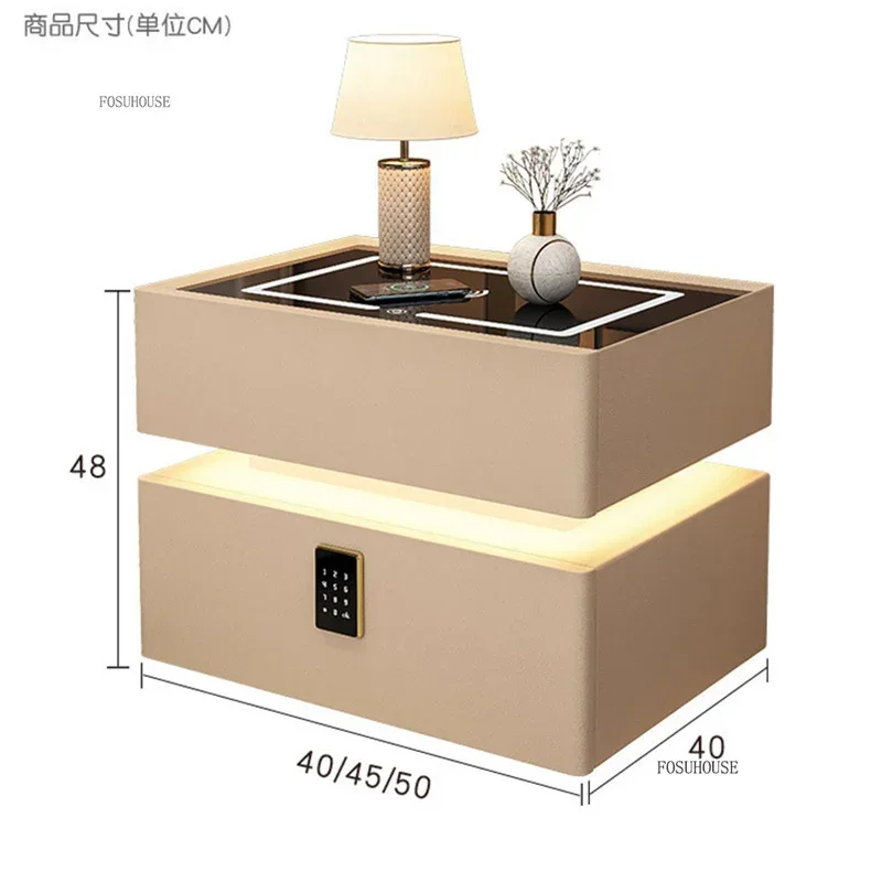 Американские умные тумбочки из массива дерева простая современная мебель для
