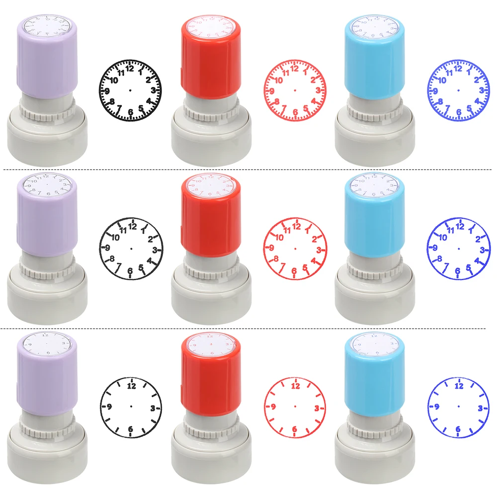 

1pc Clock Stamp Teaching Tools for Kids Learning on Watch Multiple Style Student Teaching Tools Seal for Primary school supplie