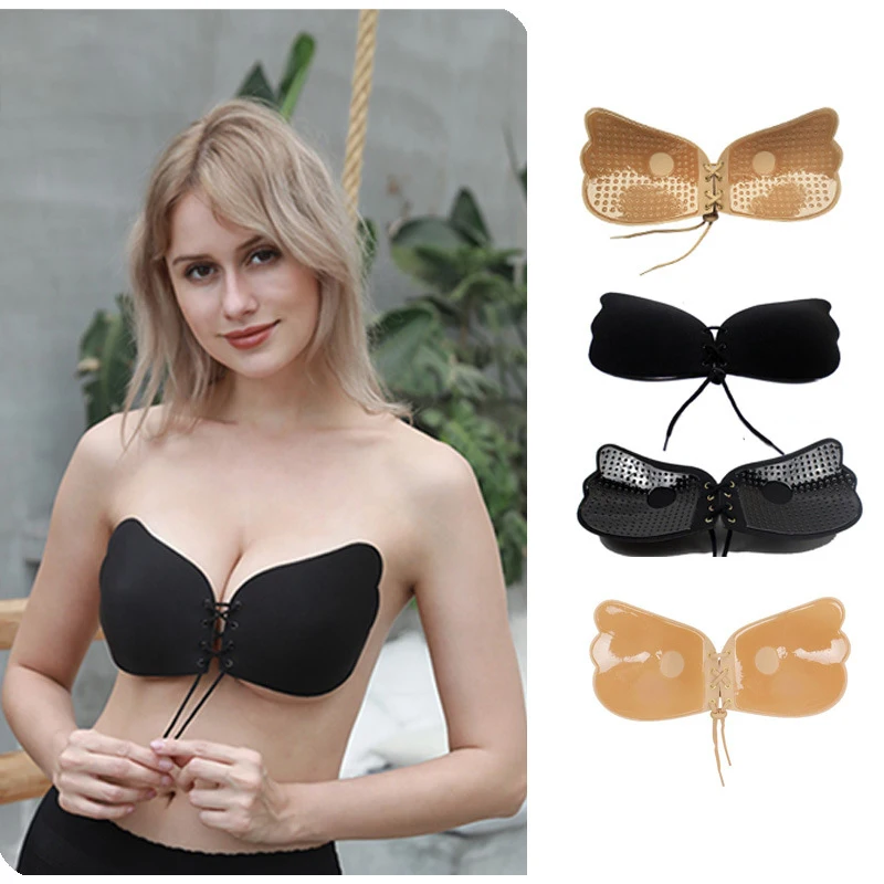 

Sexy Bra Invisible Chest Stickers Invisible Lift Up Bra No Steel Ring Gather Breathable Silicone Underwear Bra Nipple Cover