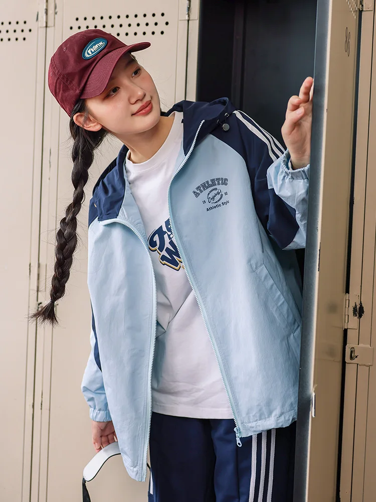 Junior High School Students Outerwear New Spring and Autumn 2024 Older Children Young Girls You...