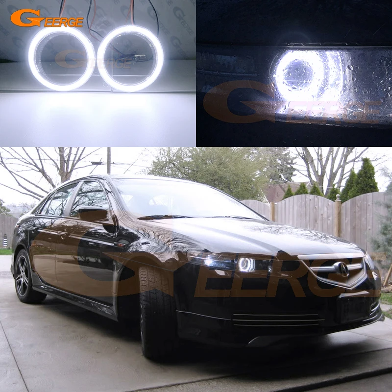 

For ACURA TL 2004 2005 2006 Excellent Ultra bright COB Led Angel Eyes Kit Halo Rings Light