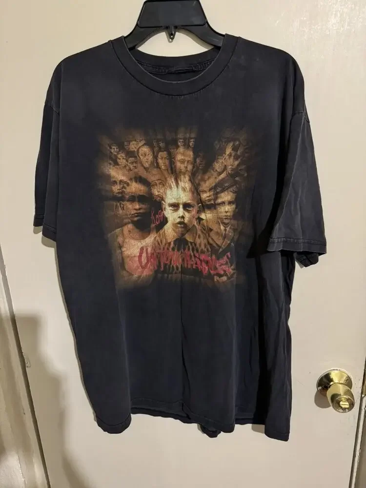Винтажная Футболка 2002 Korn Untouchables Worlldd Tour размер XL подержанная