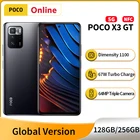 Глобальная версия POCO X3 GT 5G 128 ГБ256 ГБ Dimensity 1100 Octa Core 67 Вт Turbo Charge 5000 мАч 6,6 ''120 Гц 64 мп камера