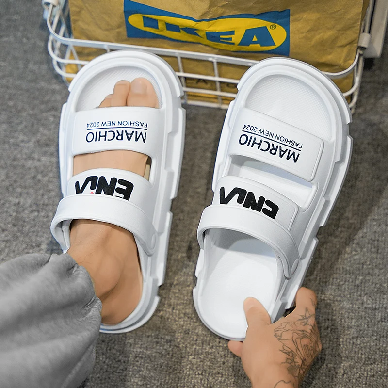 Шлепанцы Baobao мужские кожаные сандалии на плоской подошве низкая цена кроссовки