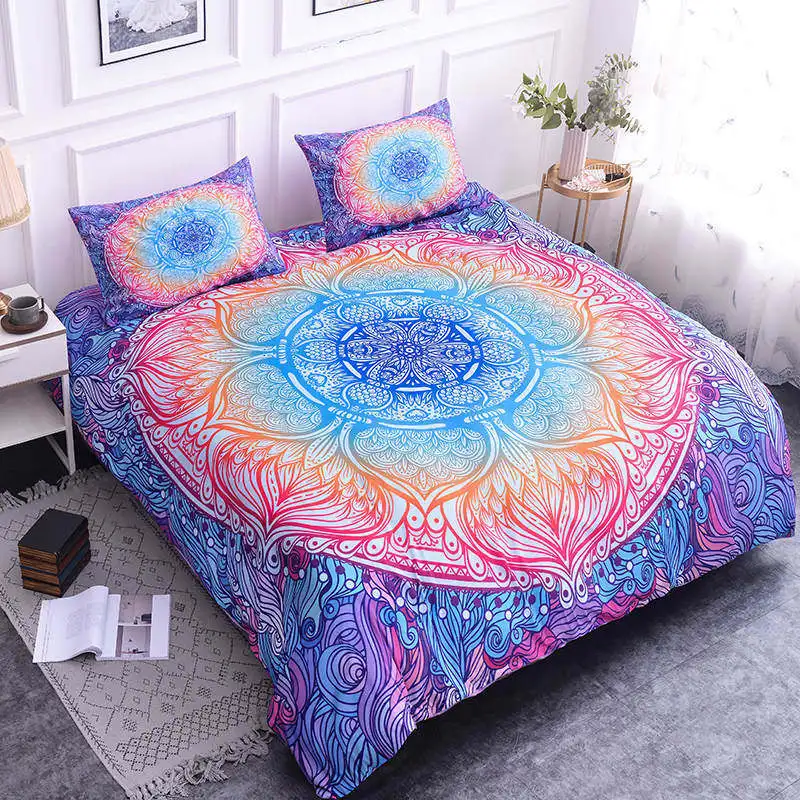 

Mandala Duvet Cover Set Boho Pattern Print Bedding Set Soft Bed Cover for Boys Girls Comforter Cover with Pillowcases