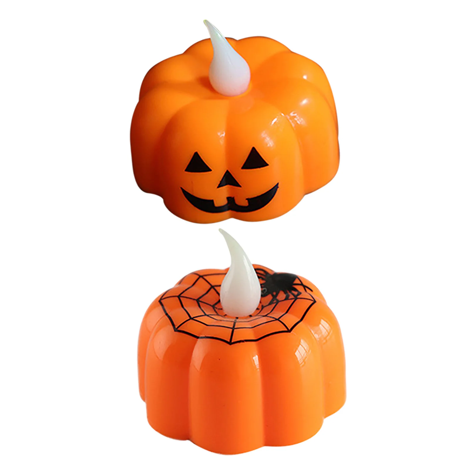 

Pumpkin Flameless Tea Candles Lights Led Flickering Tealights for Halloween