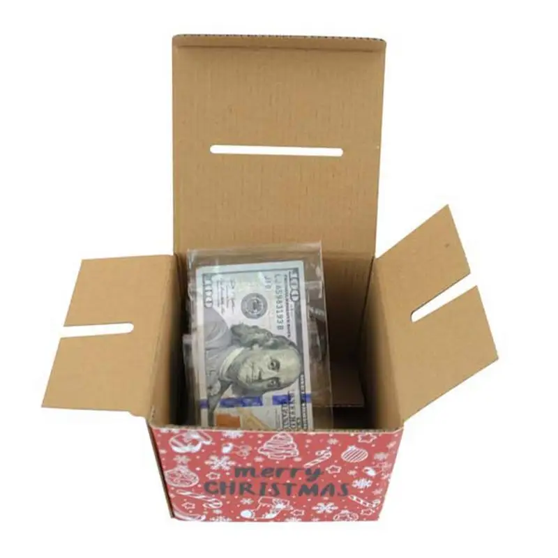 Рождественские коробочки для денег бумажная Рождественская коробка-диспенсер