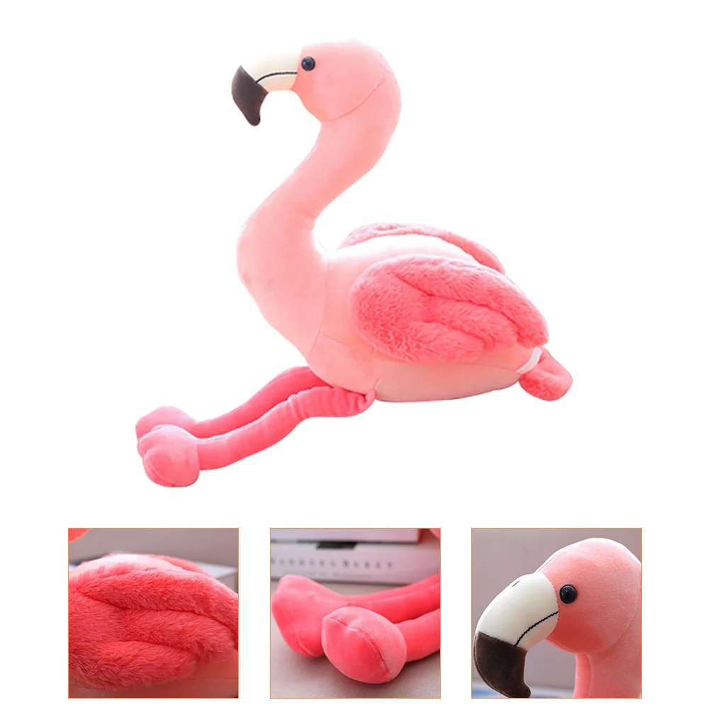 

Birthday Party Supplies Plush Stuffed Flamingo Toy Cartoon Girls Animal Sofa Ornament