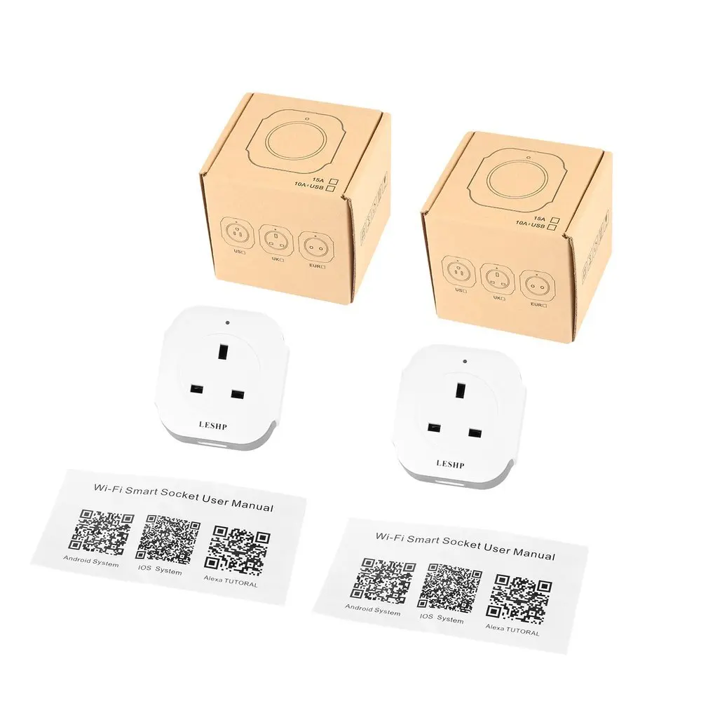 

2 шт./компл. однопортовая Беспроводная мини-розетка, умная розетка с USB-выходом (5 В/1 а), умная розетка с Wi-Fi 100-240 В