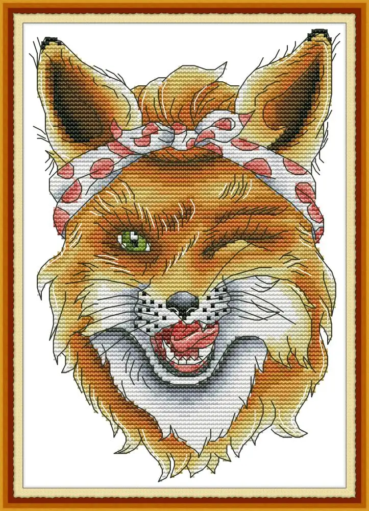 Полный набор для вышивки крестом Sly Fox штампованная ткань с принтом без печати DMC