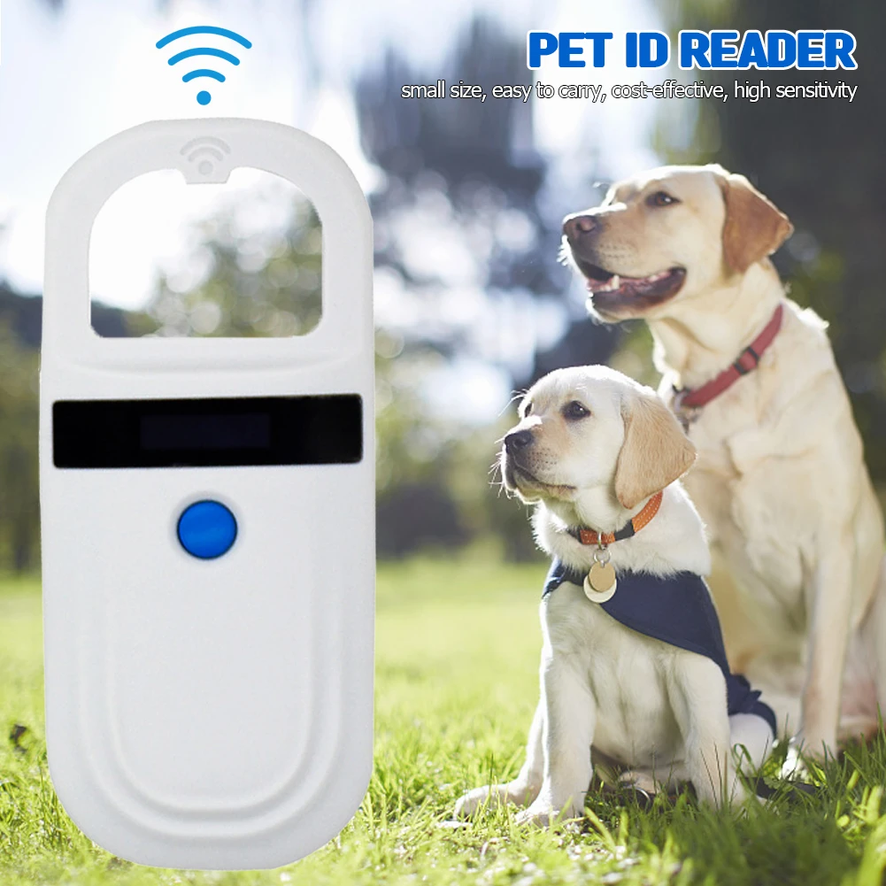 

Rechargeable Animal Chip Pet Chip Scanner Handheld Reader OLED Display Screen Animal Identification Pet Tags Scanner