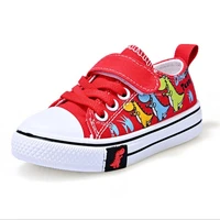 children canvas shoes boys dinosaur sneakers breathable casual shoes 2021 girls new kids tennis shoes for fashion shallow mouth