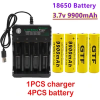 2022 original 18650 battery 3 7v 9900mah rechargeable lithium ion battery led flashlight battery 18650 battery usbc charger