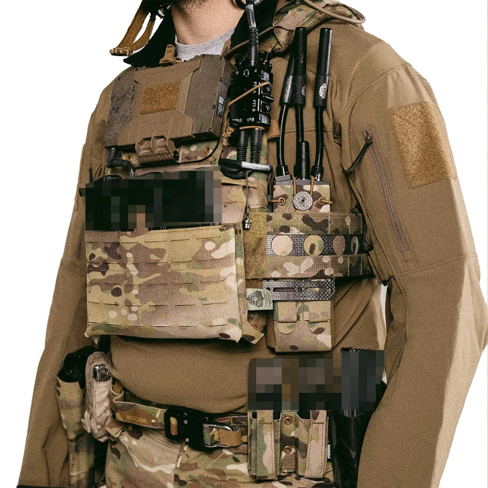 Outdoor Tactical Military Training FCPCv5 Vest Radio Bag And MPU5 MPU4 PRC Compatible Interphone Bag