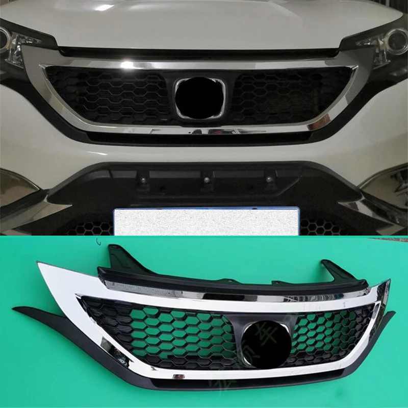 

Решетка радиатора для Honda CRV 2012 2013 2014 2015 ABS, сепаратор переднего бампера, решетка черного и серебряного цветов CRV, Стайлинг автомобиля