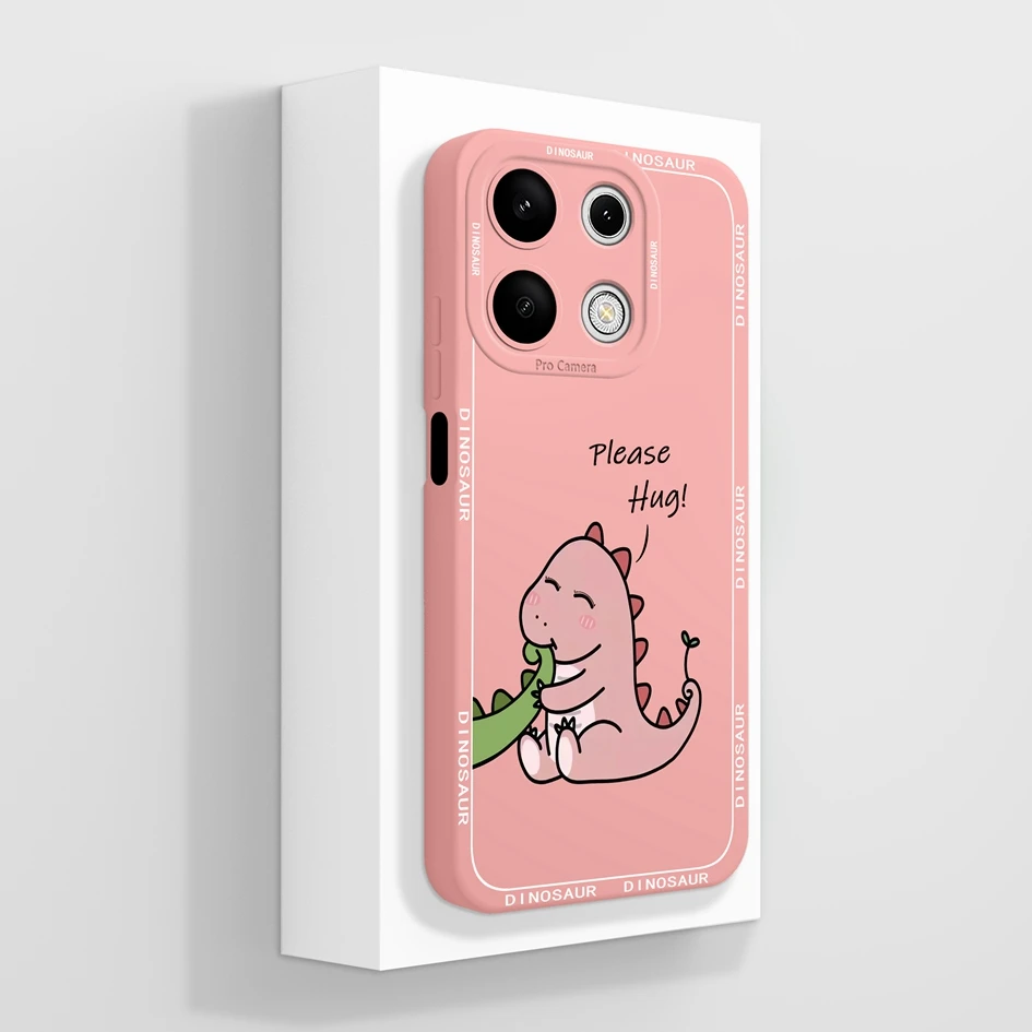 Чехол для Xiaomi Redmi Note 13 Pro 4G чехлы оболочка с мультяшным рисунком кота жидкий Мягкий