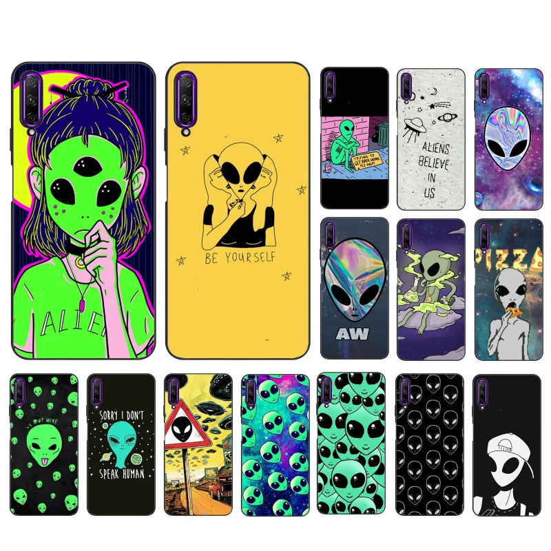 

Cartoon alien space Believe UFO Phone Case for Huawei P50 Pro P30 P40 Lite P40Pro P20 lite P10 Plus Mate 20 Pro Mate20 X