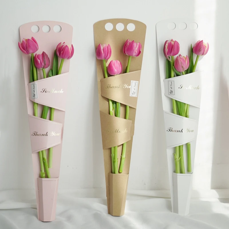 

15pcs Flower Box DIY Single Bouquet Gift Packaging Kraft Paper Bag Christmas Valentine's Day Wedding Decoration Party Supplies