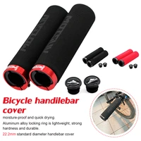 1 pair new quality of mountain bike grips anti slip bike grips with aluminum alloy locking rings bicycle accessories