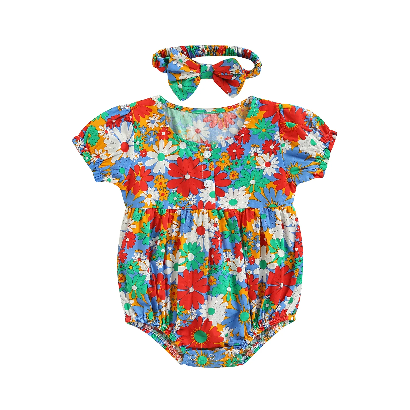 

Ma&Baby 0-18M Newborn Infant Girls Romper Floral Print Jumpsuit Playsuit Overalls Summer Costumes D01