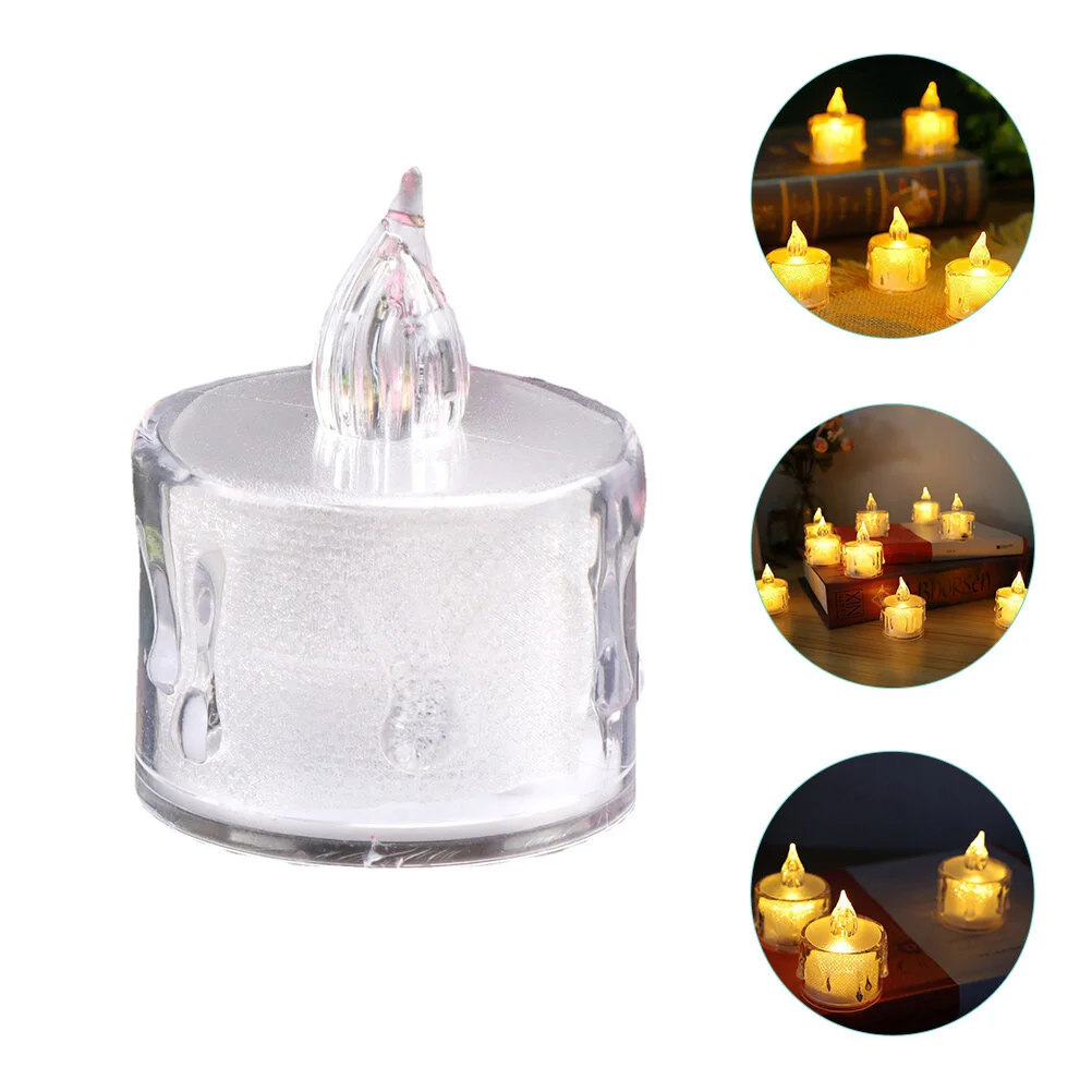 

Decorative Lights Flameless Tea Electronic LED Electric Flickering Candles Tealights Mini Table Lamp