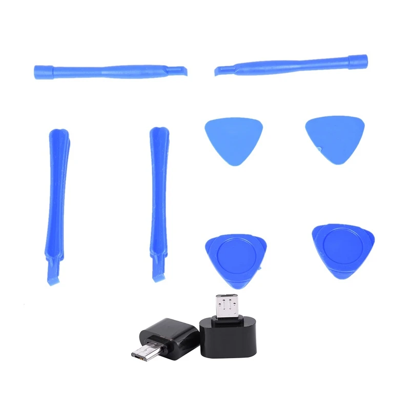 

1 Set Triple-Cornered Disassembly Screw Pry Repair Tool Kit & 2Pcs Micro-USB Male To USB 2.0 OTG Adapter Converter
