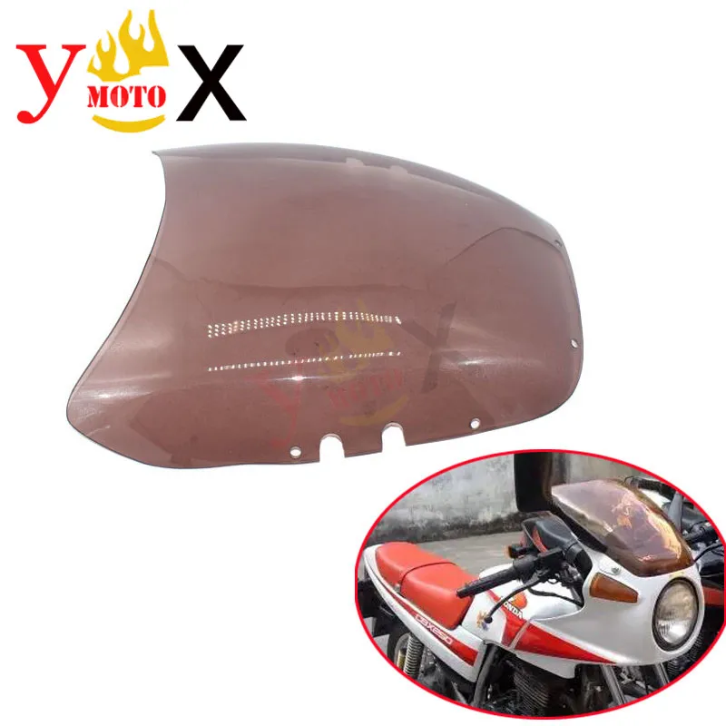 CBX 250 Motorcycle Brown ABS Front Windscreen Windshield Wind Glass Deflector For Honda CBX250 1985-1988 1986 1987