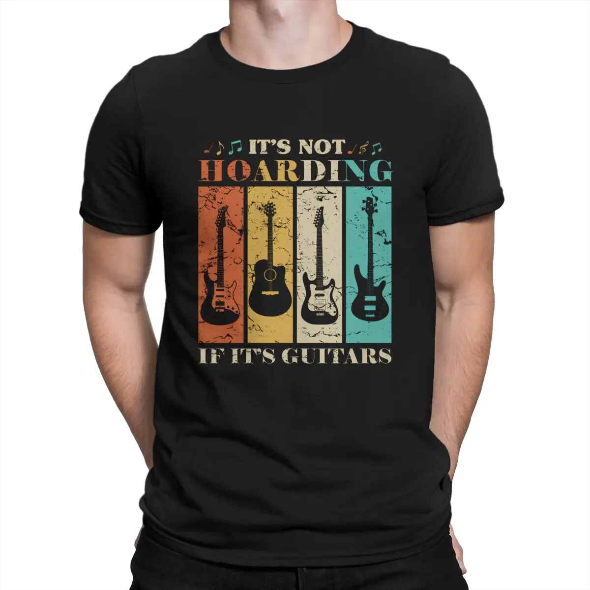 

Men T-Shirt Hoarding Fashion 100% Cotton Tee Shirt Short Sleeve Guitar Rock T Shirt Crewneck Clothing Birthday Gift