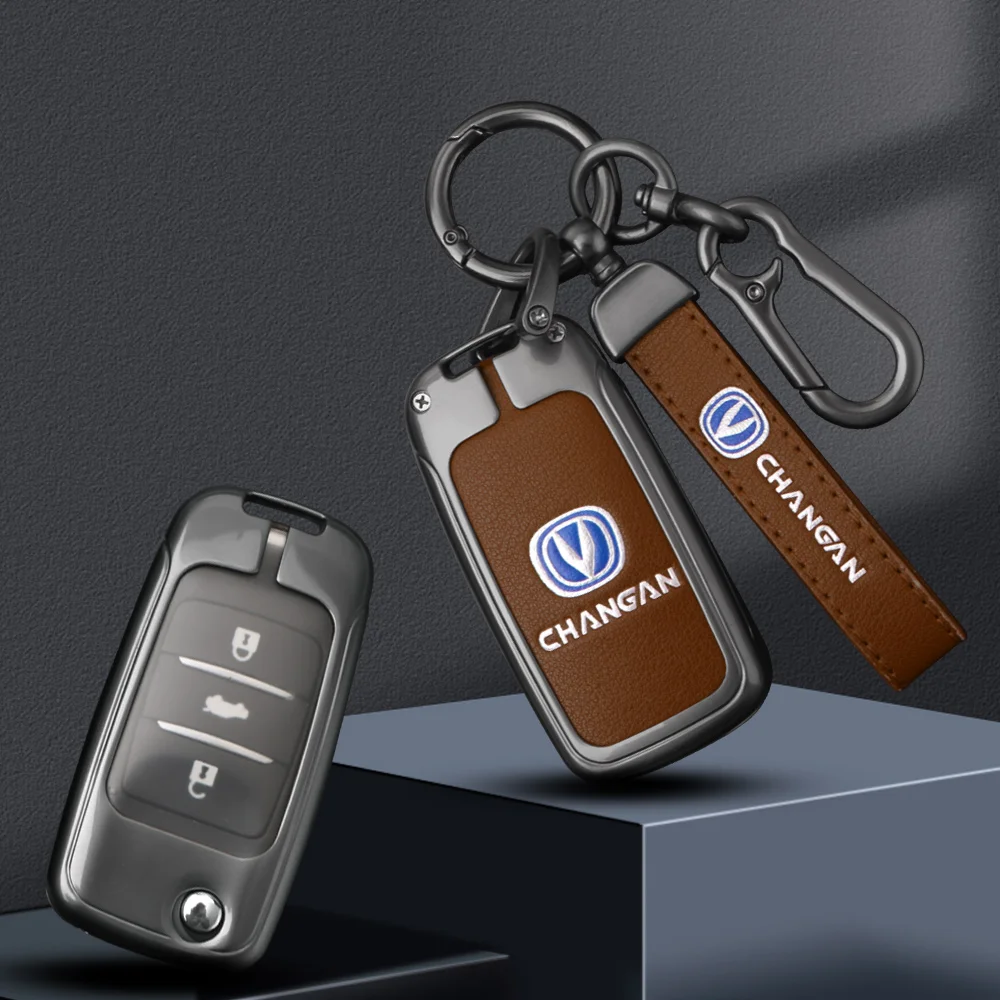 

Car Flip Remote Key Fob Case Cover Protect Shell For Changan CS75 Eado CS35 Raeton CS15 V3 V5 V7 Protector Keychain Accessories