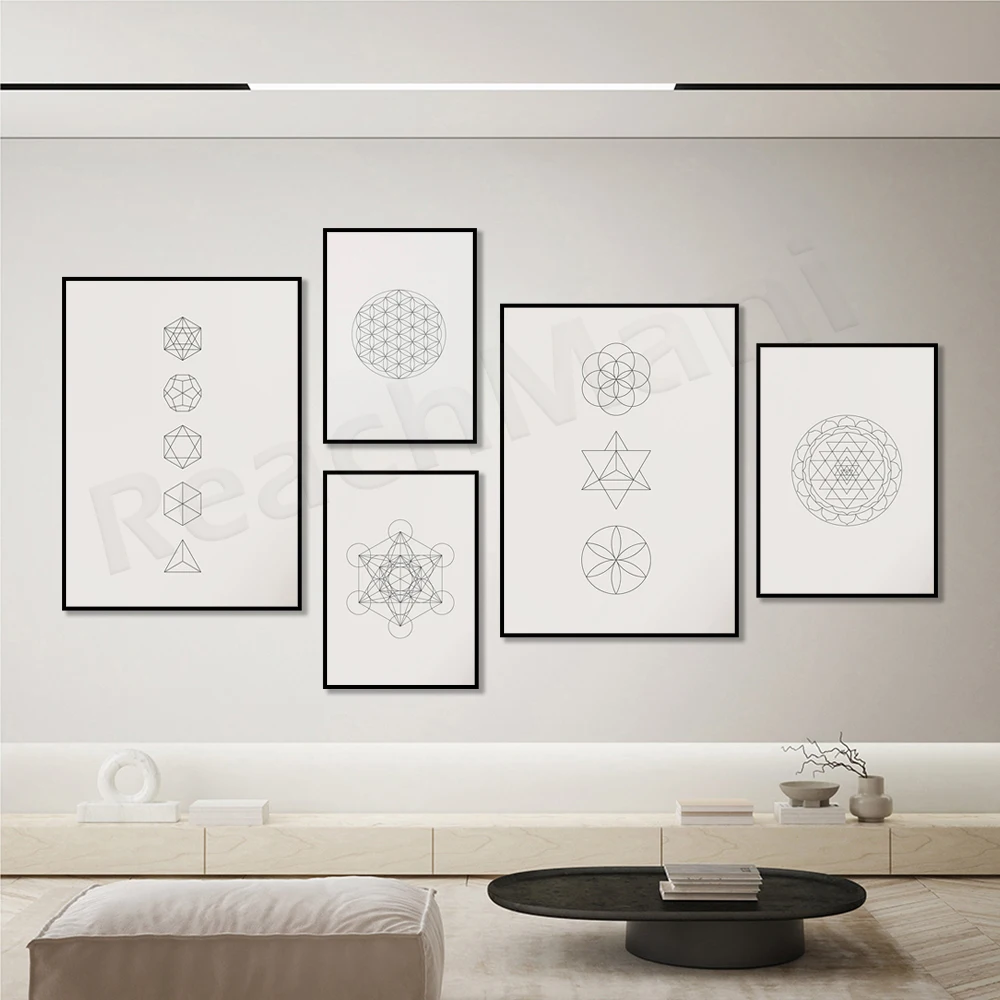 Принт кубиков Metatron принт Меркаба семена жизни священное геометрическое