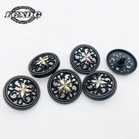 10pcslot clothing decoration accessories vintage black buttons for sewing fashion metal buttons for needlework clothing buttons