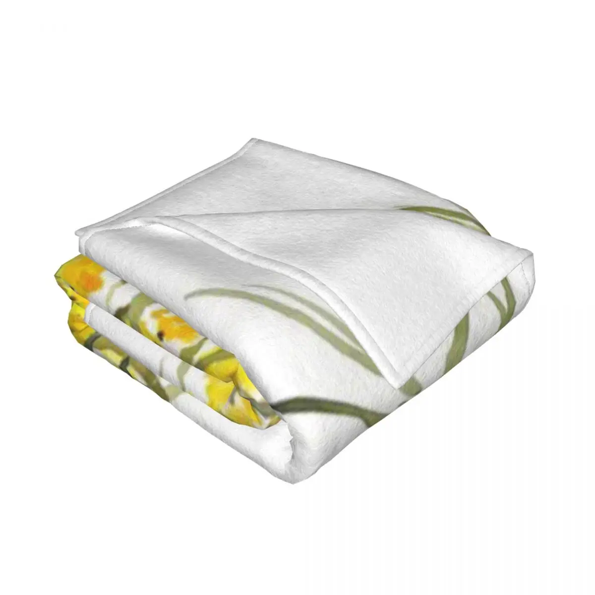 Ультрамягкое Флисовое одеяло ручной росписи золотого цвета с цветком акварелью