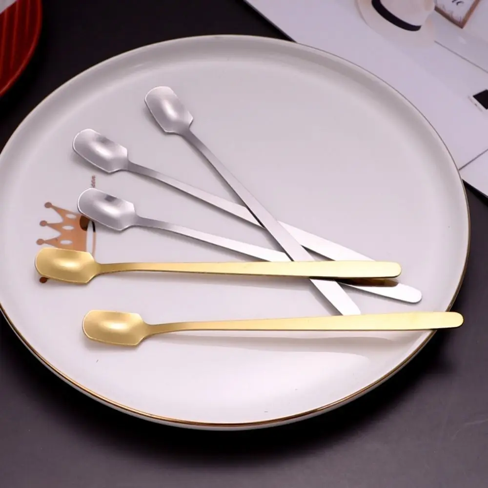 

5 шт., чайные ложки из нержавеющей стали, золото/серебро