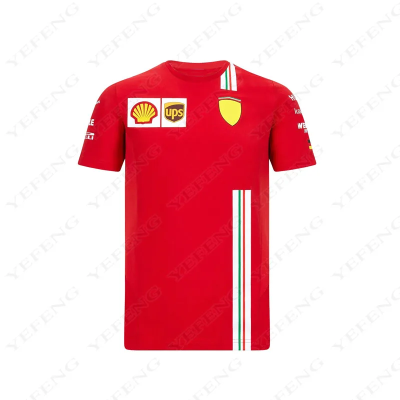 

For Ferrari T-Shirt Driver Leclerc Sainz F1 2022 Official Team Summer Motorsport Racing Red Quick-dry Breathable Leisure Jerseys