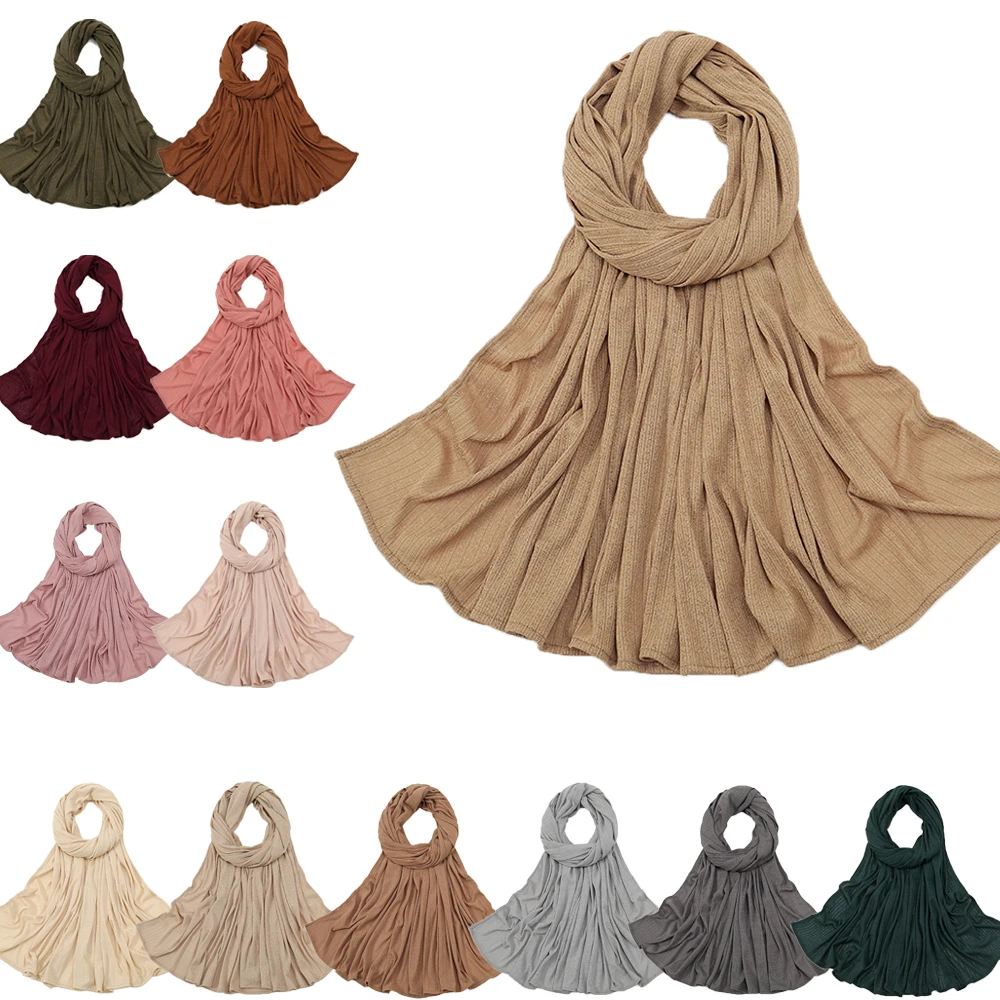 

Модная длинная искусственная хиджаб для мусульманских женщин, мягкий тюрбан, Исламские шали, арабские женские шарфы, палантины, повязка на голову, однотонная