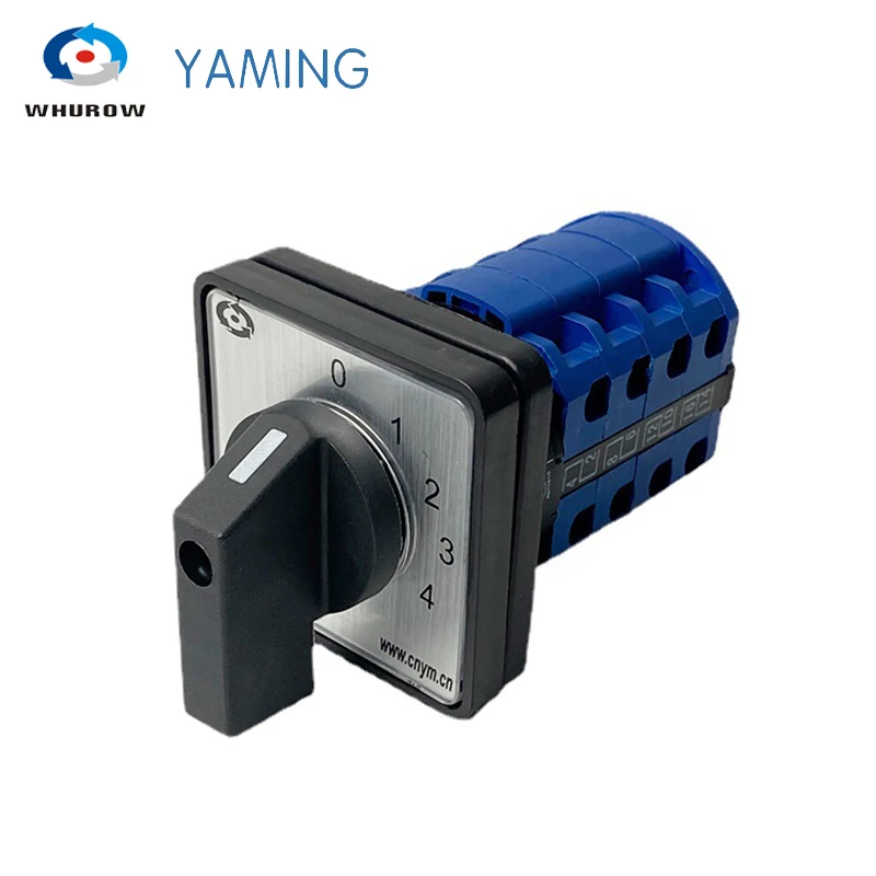 LW26-20/4 Five Positions Selector Cam Switch 4 Poles Multi-position 20A 660V Changeover Rotary Switch 16 Terminals YMW26-20