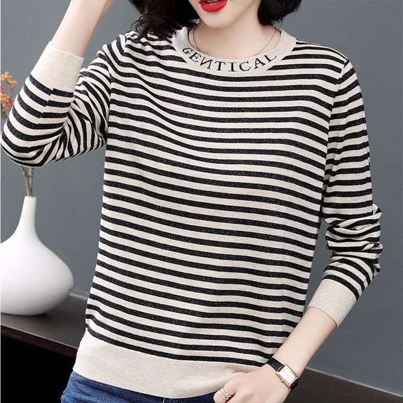 Осенние модные Универсальные пуловеры с круглым вырезом и надписью женская