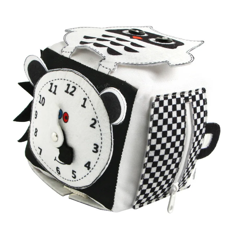 

Детские игрушки Монтессори, кубический шар, черно-белые игрушки, детские зеркальные животные, тканевые строительные блоки, шнурки на молнии, Когнитивная игрушка