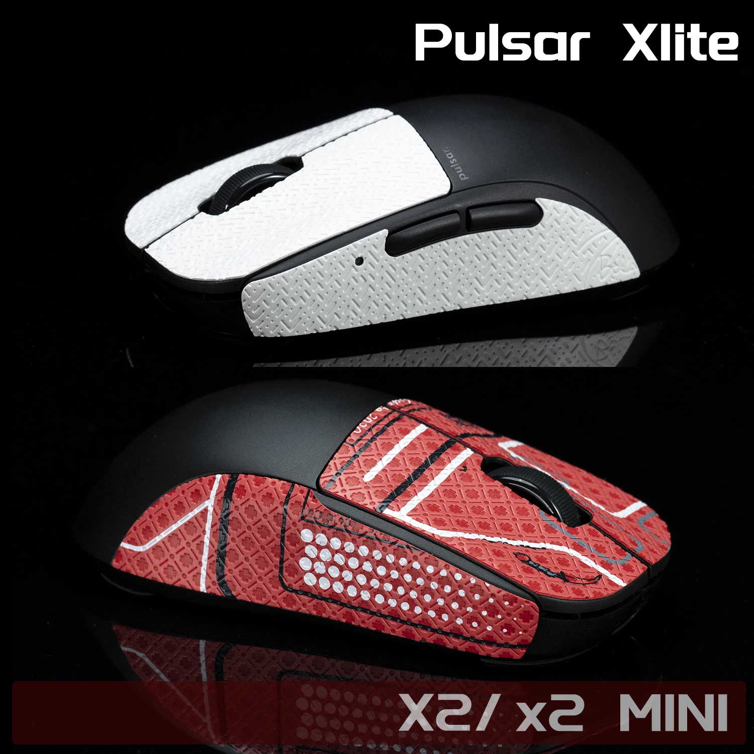 

Mouse Grip Tape Skate Handmade Sticker Non Slip Skin Suck Sweat For Pulsar X2/X2 Mini Wireless Gaming Mouse DIY without Mouse