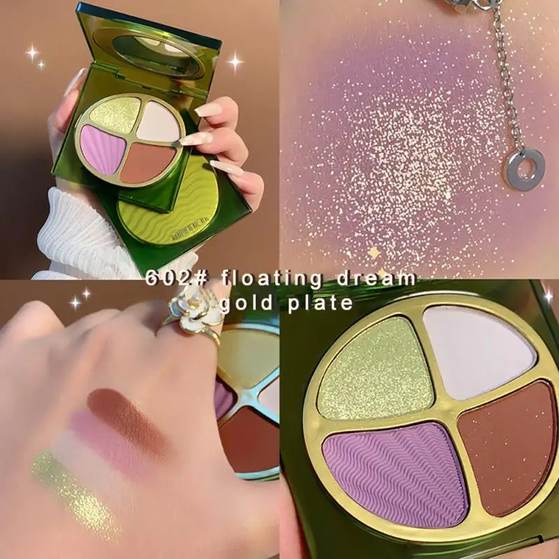 

MAFFICK 4 цвета Тени для век Палитра матовое стекло с перламутровым эффектом мерцающие тени для век водостойкие стойкие блестящие пигменты Кос...