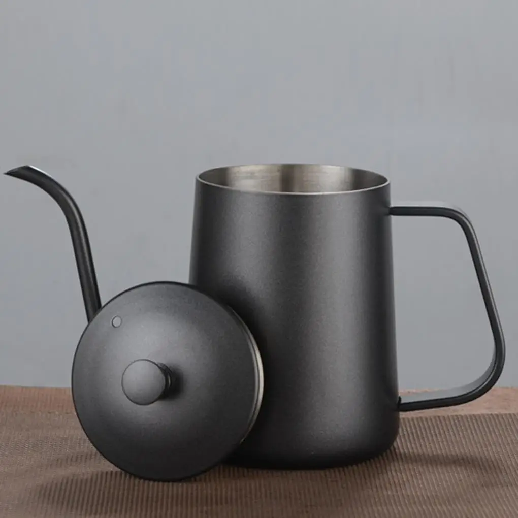 

250ml Stainless Steel Narrow Long Outlet Mouth Tea Maker Coffee Pot Gooseneck Tea Pot Home Office Water Kettle