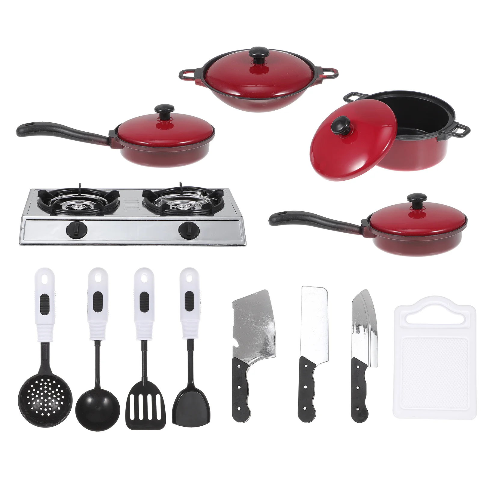 

Toys Kitchen Toy Cookware Kids Cooking Pretend Playset Utensil Play Sets Miniature Real Simulated Mini Set Role