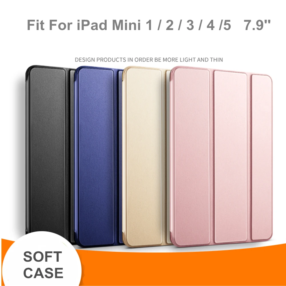 

Чехол из ТПУ для IPad Mini 5, чехол для IPad Mini 1 2 3 4, 7,9 дюйма, мягкий кожаный чехол для IPad Mini 6 2021, чехол 8,3 дюйма, умный чехол
