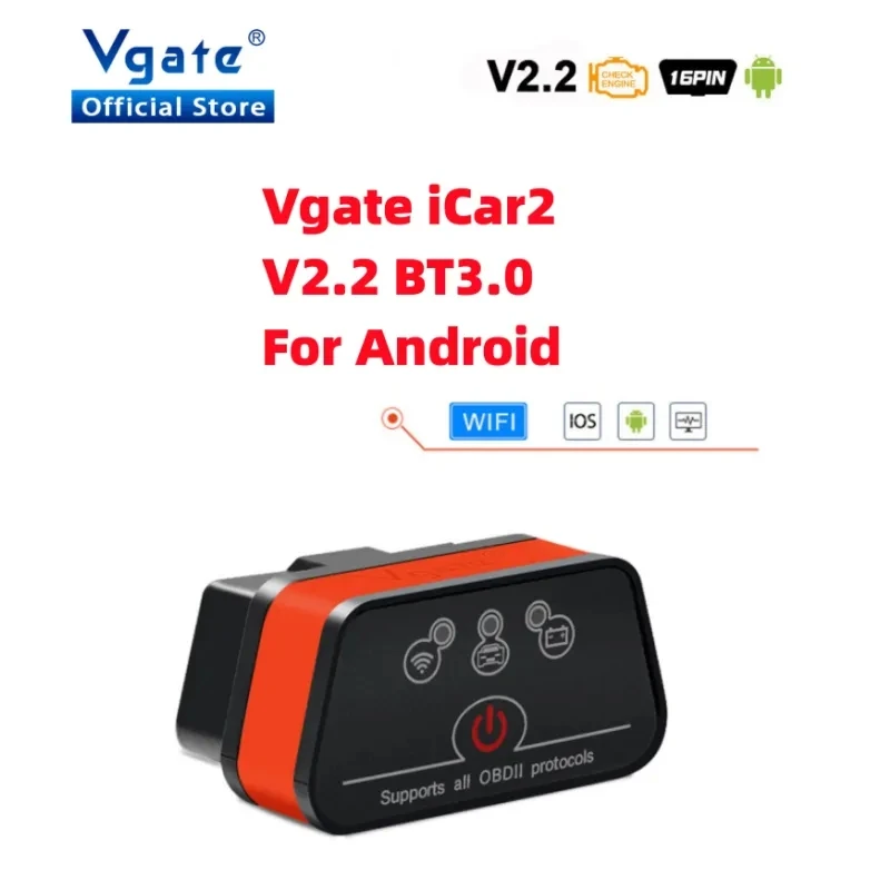 Автомобильный диагностический сканер Vgate iCar2 ELM327 OBD OBD2 Bluetooth Elm 327 v2.1odb2 OBDII считыватель кодов PK elm327 V1.5 PIC18F25K80