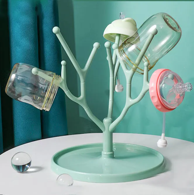

Removable Baby Bottle Drying Rack Baby Bottle Holder Cleaning Dryer Drainer Storage Rack Tree Shape Rack For Babies Bottles