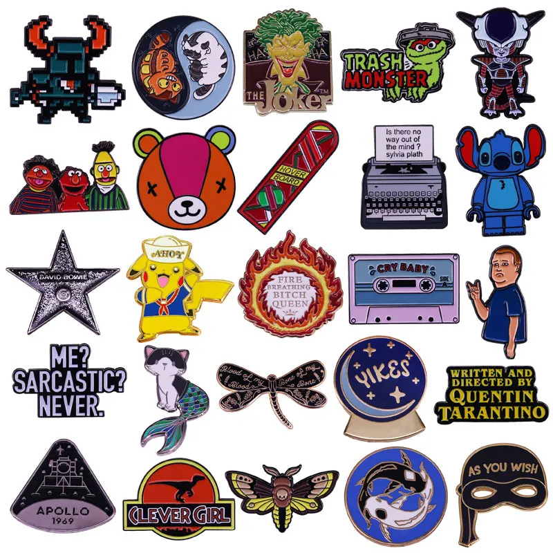 Милый тигр жесткие заколки с лацканами аниме фильмы фигурка женский рюкзак