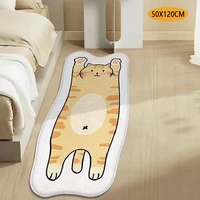 household cartoon cat bedroom bedside carpet living room furry mat non slip bath mat ins simple carpet household supplies
