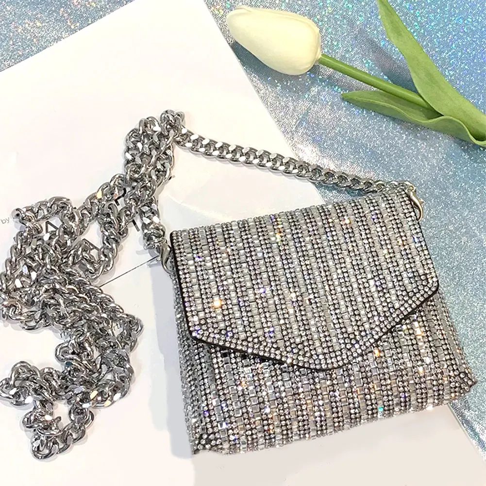 

Elegant 2023 Designer Purse Crystals Handbags Rhinestones Mini Dress Bag Party Great Quality